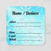 Crystal Snowflakes Pattern Quadratische Visitenkarte (Vorderseite)