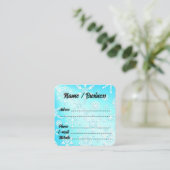 Crystal Snowflakes Pattern Quadratische Visitenkarte (Stehend Vorderseite)