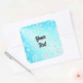 Crystal Snowflakes Pattern Quadratischer Aufkleber (Umschlag)