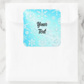 Crystal Snowflakes Pattern Quadratischer Aufkleber (Tasche)