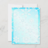 Crystal Snowflakes Pattern RSVP Karte (Vorderseite)