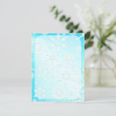 Crystal Snowflakes Pattern RSVP Karte (Stehend Vorderseite)