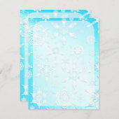 Crystal Snowflakes Pattern RSVP Karte (Vorne/Hinten)