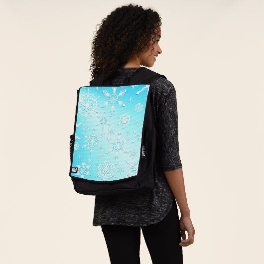 Crystal Snowflakes Pattern Rucksack (Ausgewaschen)