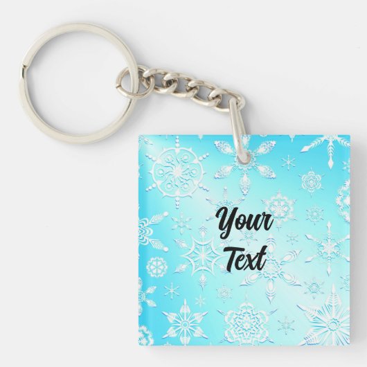 Crystal Snowflakes Pattern Schlüsselanhänger (Vorderseite)