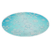 Crystal Snowflakes Pattern Schneidebrett (Ecke)