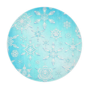 Crystal Snowflakes Pattern Schneidebrett