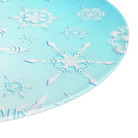 Crystal Snowflakes Pattern Schneidebrett (Ecke)