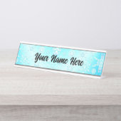 Crystal Snowflakes Pattern Schreibtischnamensplakette (Vorderseite )