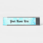 Crystal Snowflakes Pattern Schreibtischnamensplakette (Vorderseite )