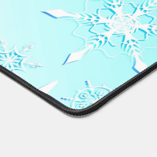Crystal Snowflakes Pattern Schreibtischunterlage (Ecke)
