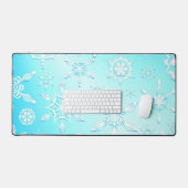 Crystal Snowflakes Pattern Schreibtischunterlage (Tastatur & Maus)