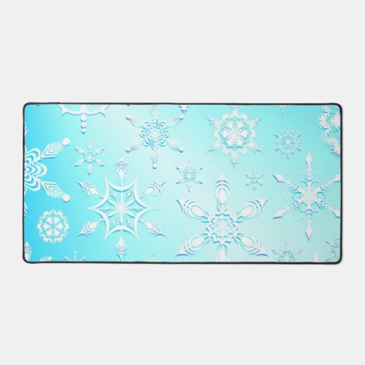 Crystal Snowflakes Pattern Schreibtischunterlage (Vorderseite)