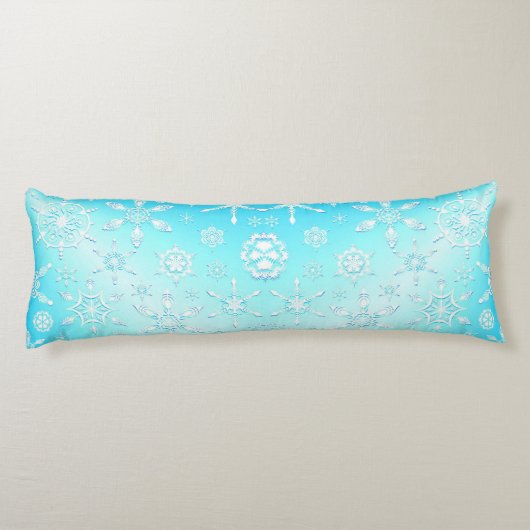 Crystal Snowflakes Pattern Seitenschläferkissen (Rückseite)