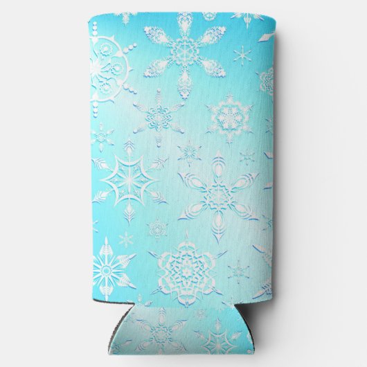 Crystal Snowflakes Pattern Selters Dosenkühler (Rückseite)