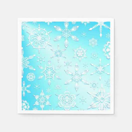 Crystal Snowflakes Pattern Serviette (Vorderseite)
