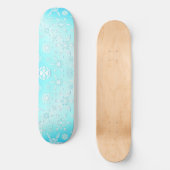 Crystal Snowflakes Pattern Skateboard (Vorderseite)