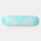 Crystal Snowflakes Pattern Skateboard (Horizontal)