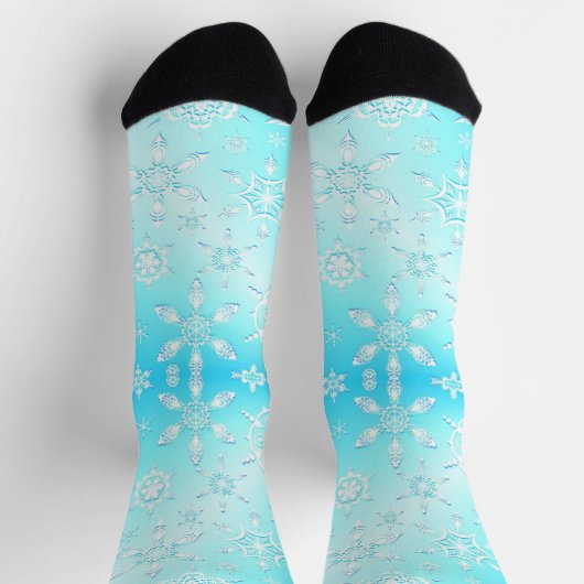 Crystal Snowflakes Pattern Socken (Oben)
