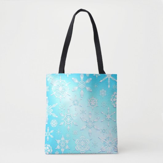 Crystal Snowflakes Pattern Tasche (Vorderseite)