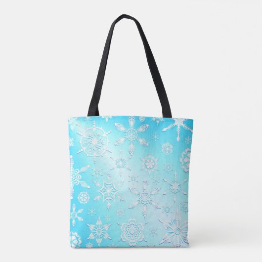Crystal Snowflakes Pattern Tasche (Rückseite)