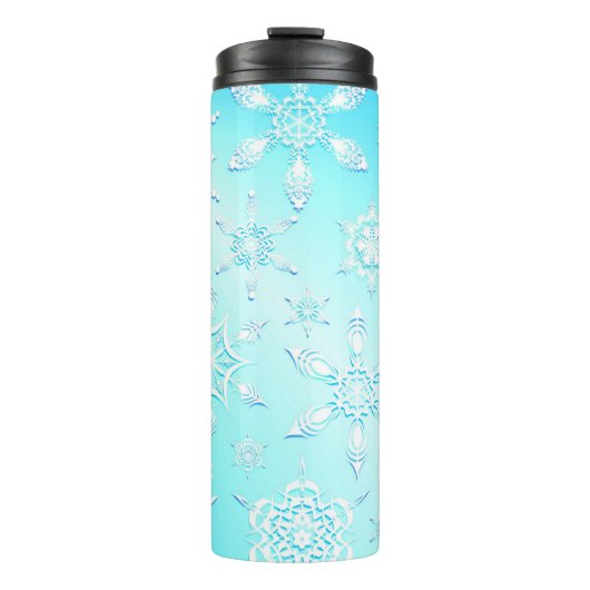 Crystal Snowflakes Pattern Thermosbecher (Vorderseite)