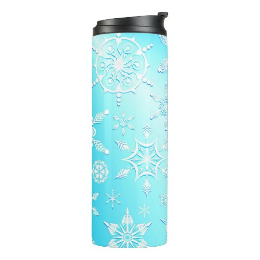 Crystal Snowflakes Pattern Thermosbecher (Nach links gedreht)