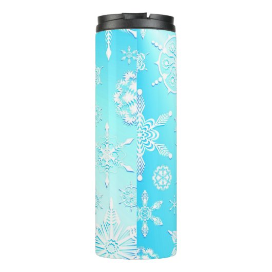 Crystal Snowflakes Pattern Thermosbecher (Rückseite)