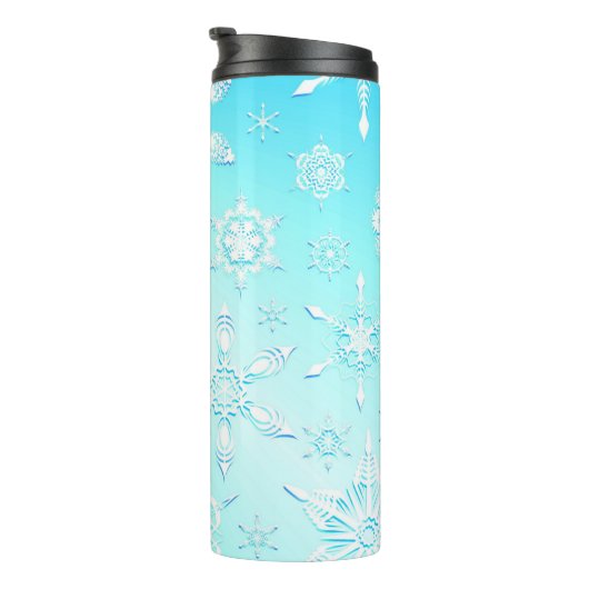 Crystal Snowflakes Pattern Thermosbecher (Nach rechts gedreht)