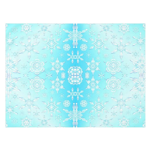 Crystal Snowflakes Pattern Tischdecke (Vorderseite (Horizontal))