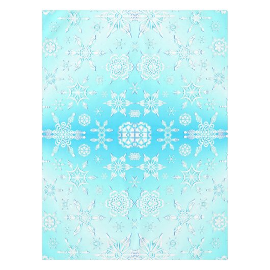 Crystal Snowflakes Pattern Tischdecke (Vorderseite)