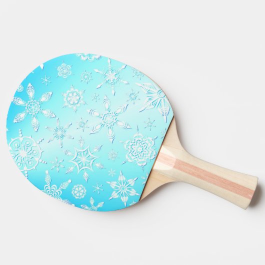 Crystal Snowflakes Pattern Tischtennis Schläger (Seitenansicht)