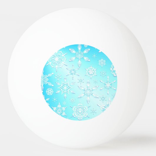 Crystal Snowflakes Pattern Tischtennisball (Vorderseite)