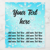 Crystal Snowflakes Pattern Weinetikett (Einzelnes Label)