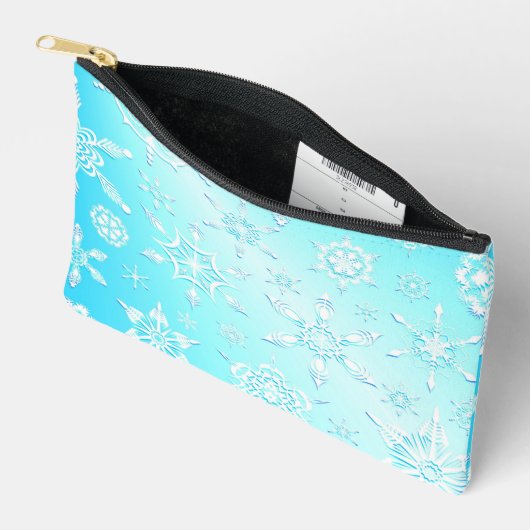 Crystal Snowflakes Pattern Zubehörtasche (Offen)