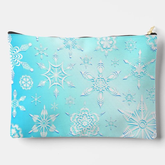 Crystal Snowflakes Pattern Zubehörtasche (Rückseite)