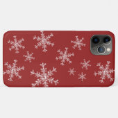 Crystal Snowflakes Red iPhone Case (Rückseite (Horizontal))
