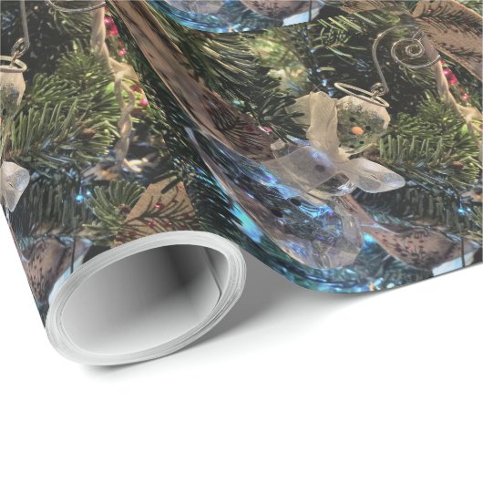 Crystal Snowman Weihnachtsbaum Ornament Geschenkpapier (Rolleneckpunkt)