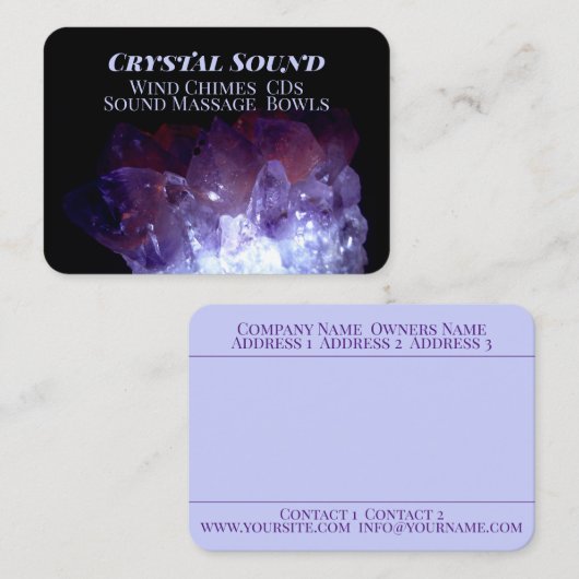 Crystal Sound - Business Card Visitenkarte (Vorne/Hinten)