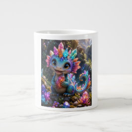Crystal Sprout – Süße Kristall-Drache Fantasy-Kuns Jumbo-Tasse