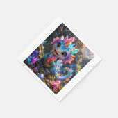 Crystal Sprout – Süße Kristall-Drache Fantasy-Kuns Serviette (Ecke)