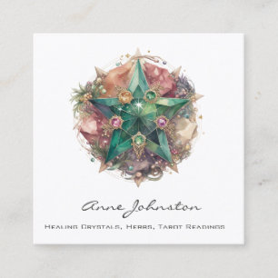 Crystal Star Square Business Card Quadratische Visitenkarte