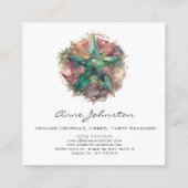 Crystal Star Square Business Card Quadratische Visitenkarte (Rückseite)