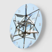 Crystal SunCatcher Light Blue Acrylic Wall Clock Große Wanduhr (Winkel)