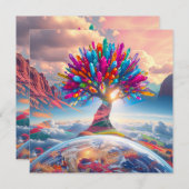 Crystal Sunrise Feiertagskarte (Vorne/Hinten)