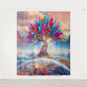 Crystal Sunrise Wandteppich (Vorderseite)