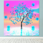 Crystal Tree Sunrise Canvas Print Leinwanddruck (Insitu (Holzboden))