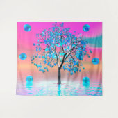 Crystal Tree Sunrise Tapestry Wandteppich (Vorderseite (Horizontal))