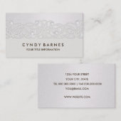 Crystal und Lace Business Card löschen Visitenkarte (Vorne/Hinten)