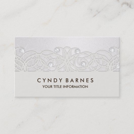 Crystal und Lace Business Card löschen Visitenkarte (Vorderseite)